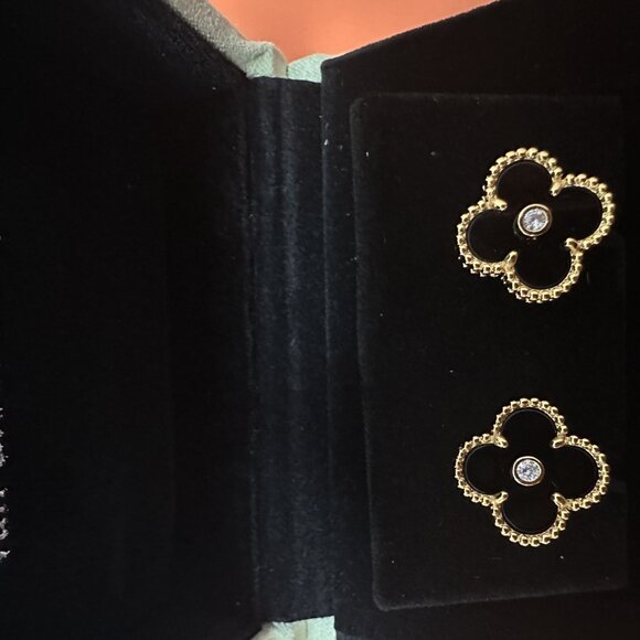 💎Van Cleef & Arpels 18k gold black earrings - Picture 8 of 9